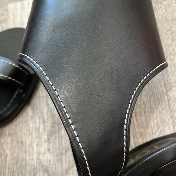Tom Ford Black Leather Padlock Sandal Heels Size 37.5 - Picture 10 of 12